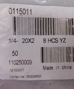 Alternative view of *Bag of 50* Fastenal Bolts 1/4-23 X 2 HCS YZ8