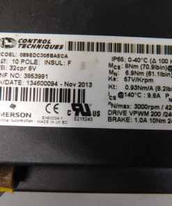 Alternative view of 2.17 kW Control Techniques 089EDC305BAECA Servo Motor w/ Apex AE120 Gearbox