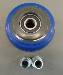 RWM Blue Rubber Wheel Caster Rollers 4" x 2" XLM Bearing