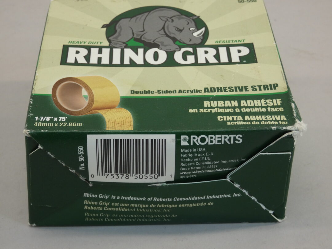 Rhino Grip 50-550 Double-Sided Acrylic Carpet Adhesive Strip Tape, 1-7/8" x 75' - Image 3