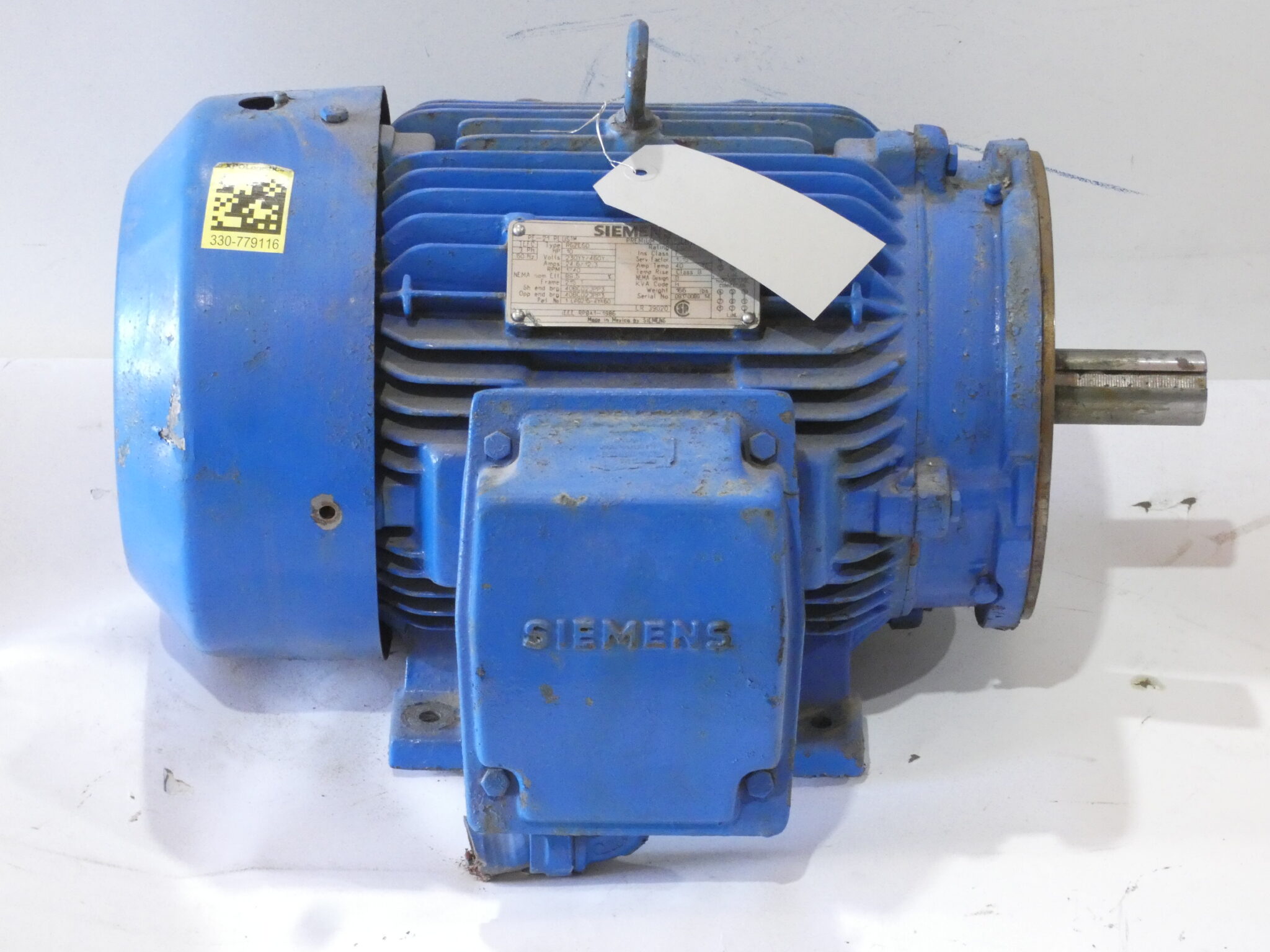 10HP Siemens Motor RGZESD 215T Frame 1740 RPM 230/460V
