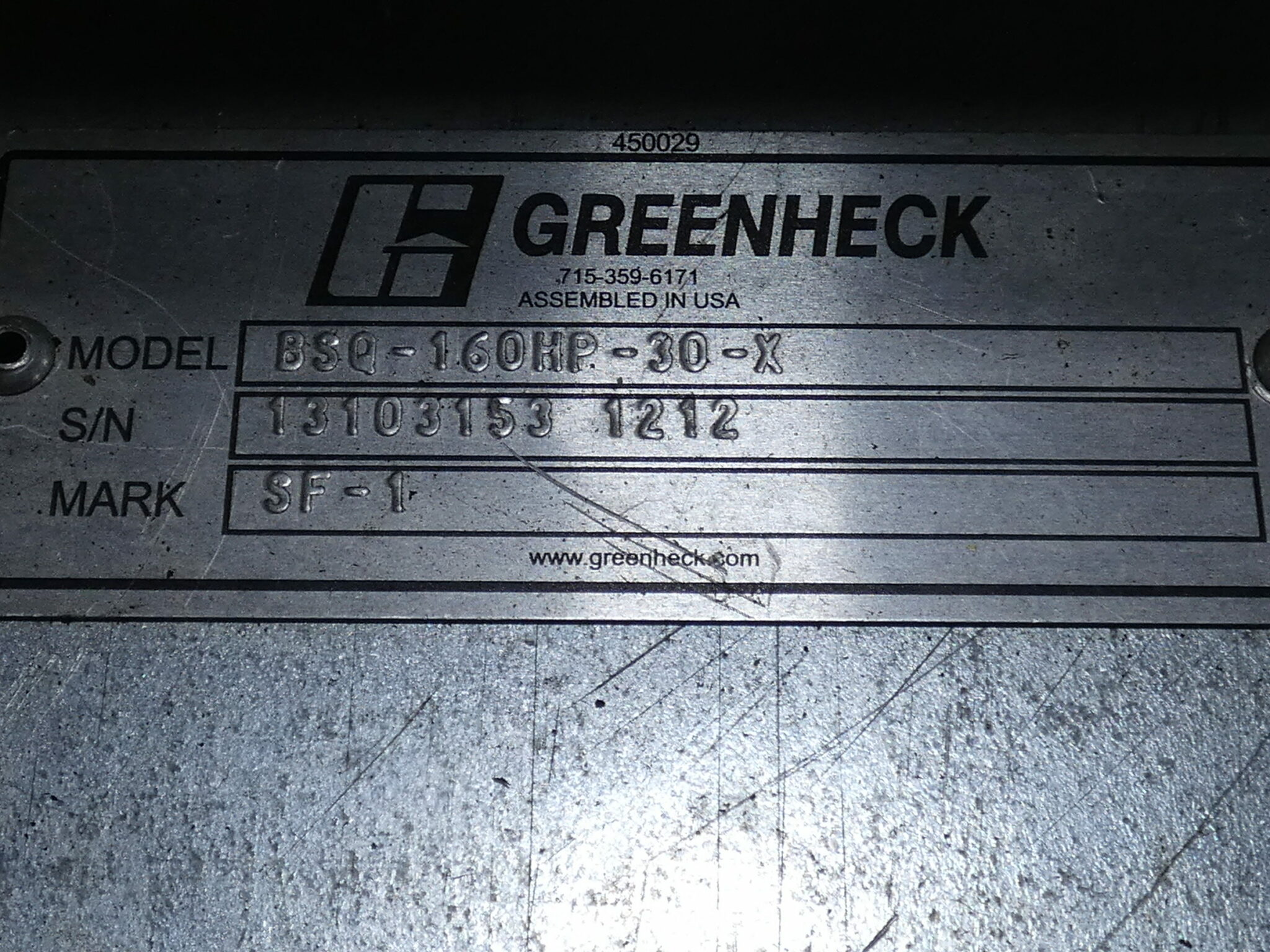 Greenheck BSQ-160HP-30-X Square Centrifugal Inline Fan 3951-5976 CFM 3HP - Image 4