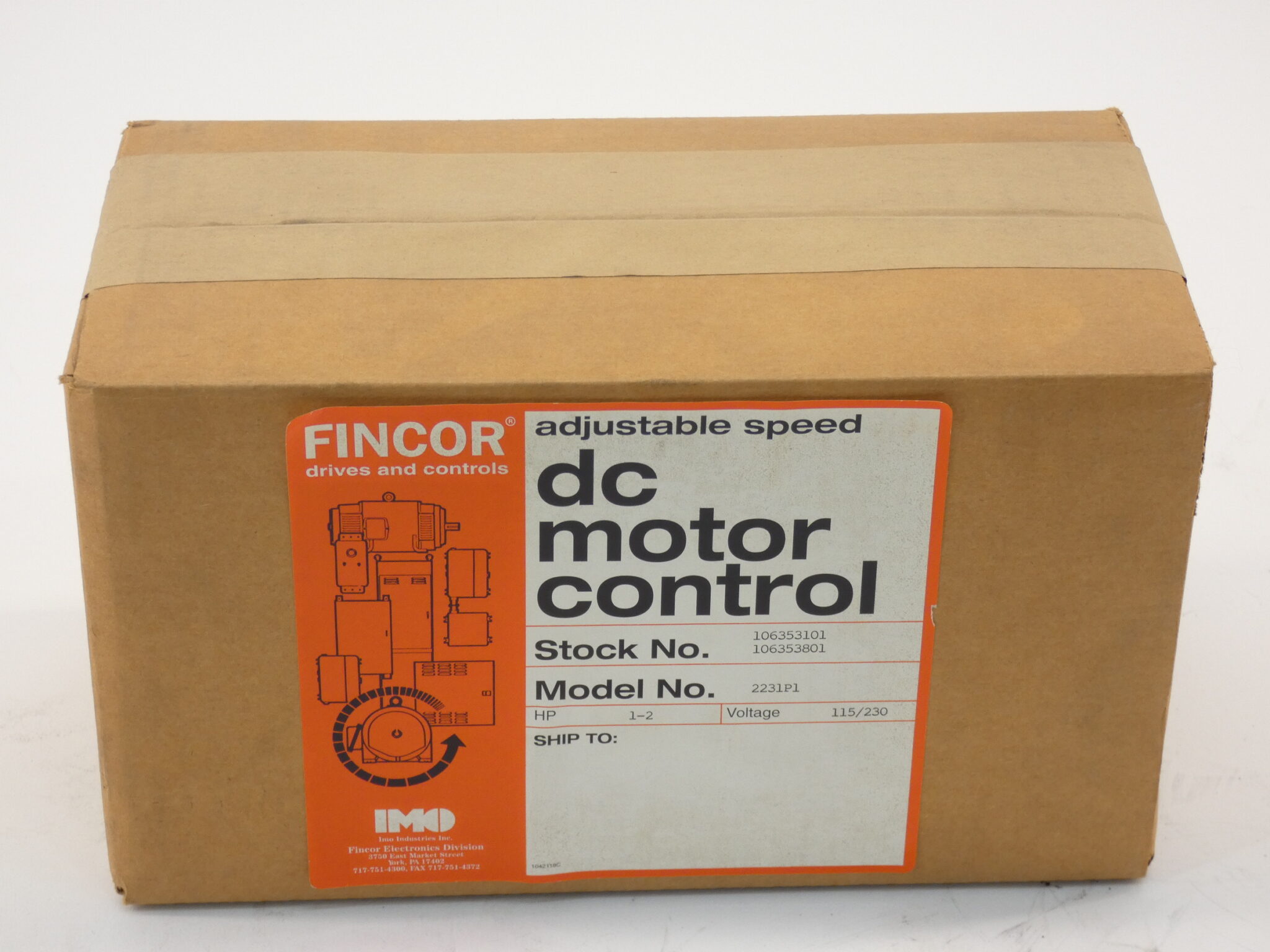 1-2 HP Fincor 2231P1 Adjustable Speed DC Motor Control 115/230 V – GPM ...