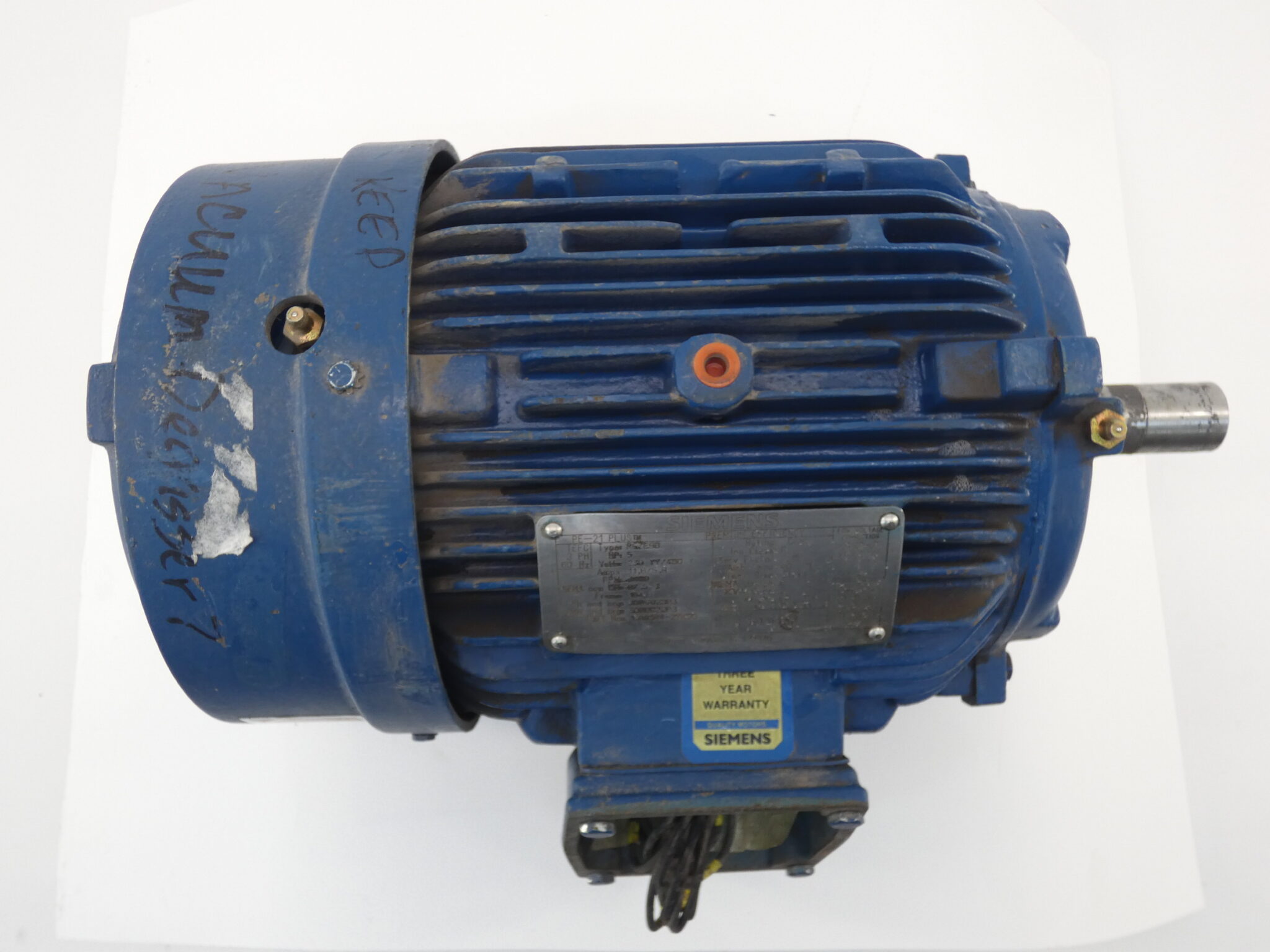 5HP Siemens RGZESD Motor PE-21 Plus 230/480V 3PH 184T Frame – GPM