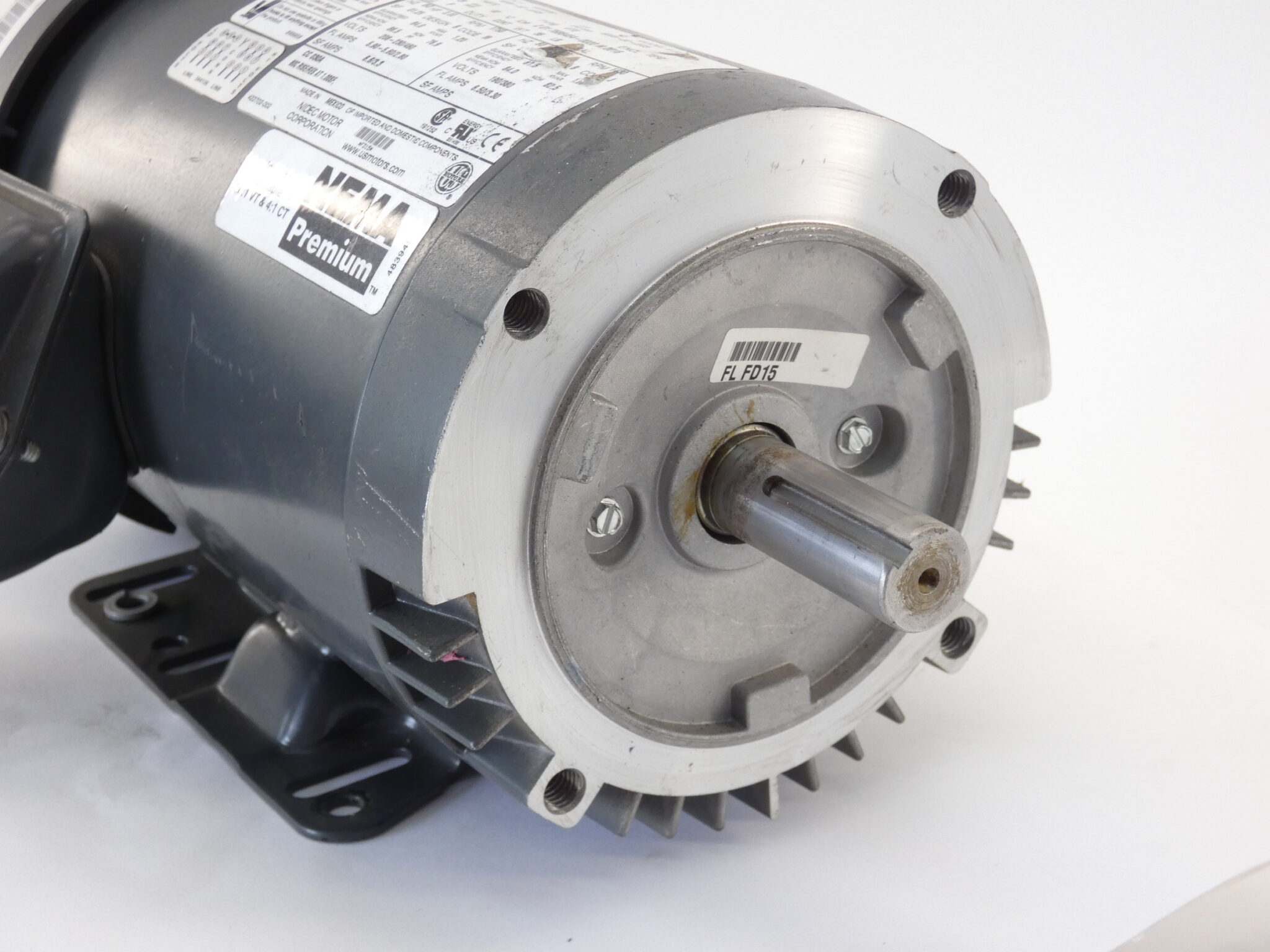 2HP Nidec US Motors U2P2DC 230/460V 3PH 1750RPM 145TC - Image 6