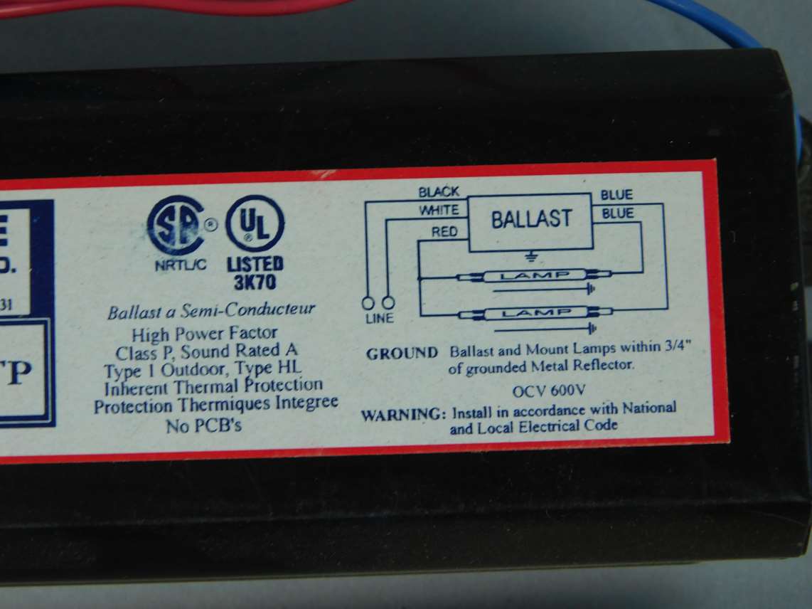 Advance VEL-2P32-LW-RH-TP Instant-Start Electronic Ballast - Image 8