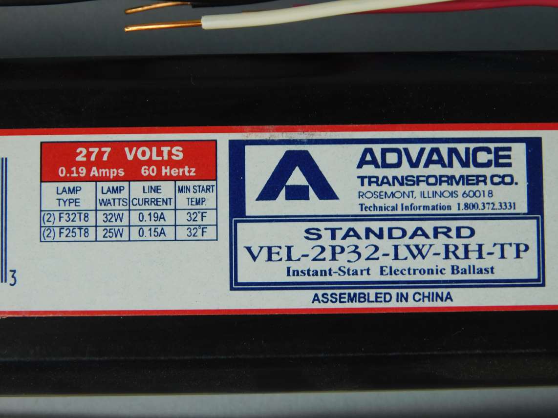 Advance VEL-2P32-LW-RH-TP Instant-Start Electronic Ballast - Image 7