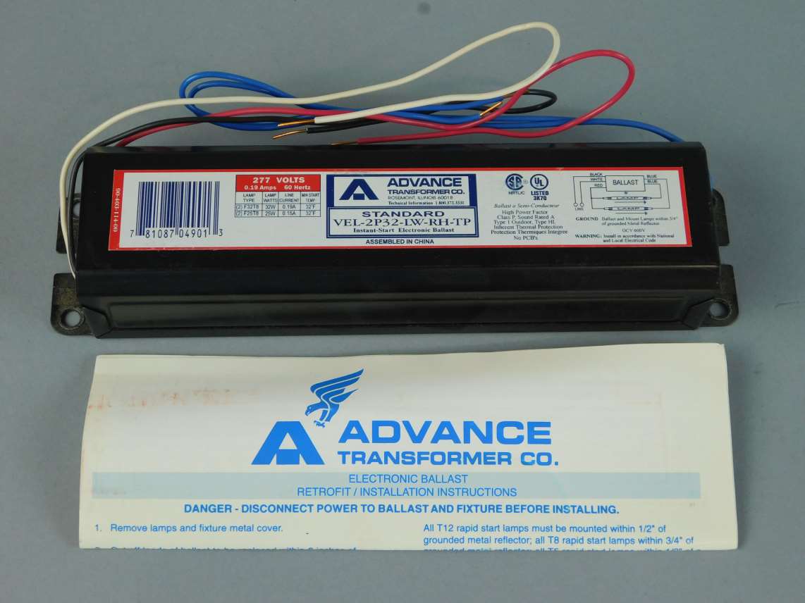 Advance VEL-2P32-LW-RH-TP Instant-Start Electronic Ballast - Image 6
