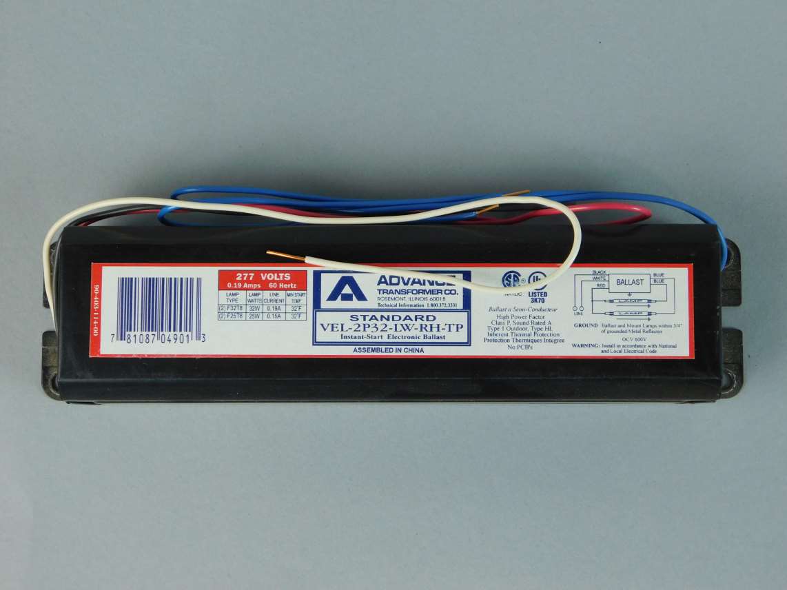 Advance VEL-2P32-LW-RH-TP Instant-Start Electronic Ballast - Image 2