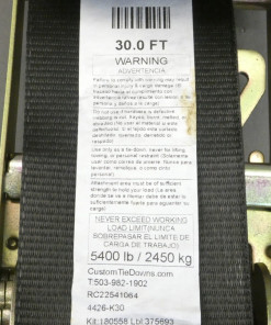 Alternative view of CustomTieDowns 4426 K30 Endless Loop Ratchet Strap 4" Wide 30FT Long 5400lbs *No Hook*