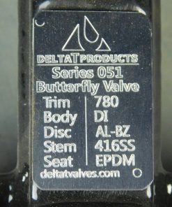 Alternative view of Delta T Series 051 3" Butterfly Valve Series 051 Trim 780 DI 416SS