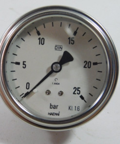 Haenni Gauge DR 63/412.233 0-25 Bar Stainless Steel Back Connection