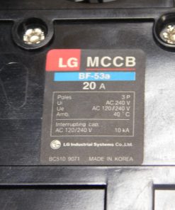Alternative view of LG BF-53A Circuit Breaker 3P 20A 120/240V MCCB