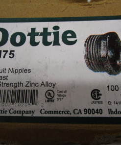 Alternative view of *Lot of 50* Dottie CN75 3/4" Conduit Nipples Die Cast