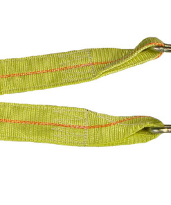 Wrecker Straps 3" X 6 FT LONG SHANK J-HOOKS WEB V-ASSEMBLY